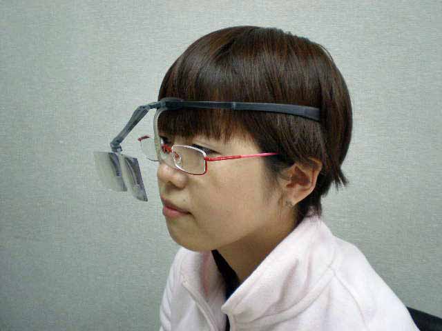 You can wear AEROLUPE over eyeglasses